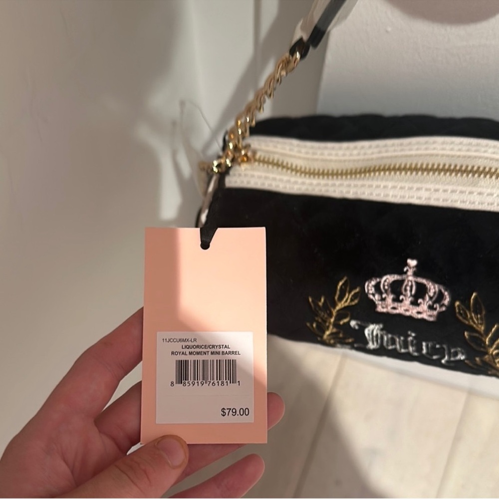 NWT Juicy Couture Black Barrel Bag - Picture 2 of 4